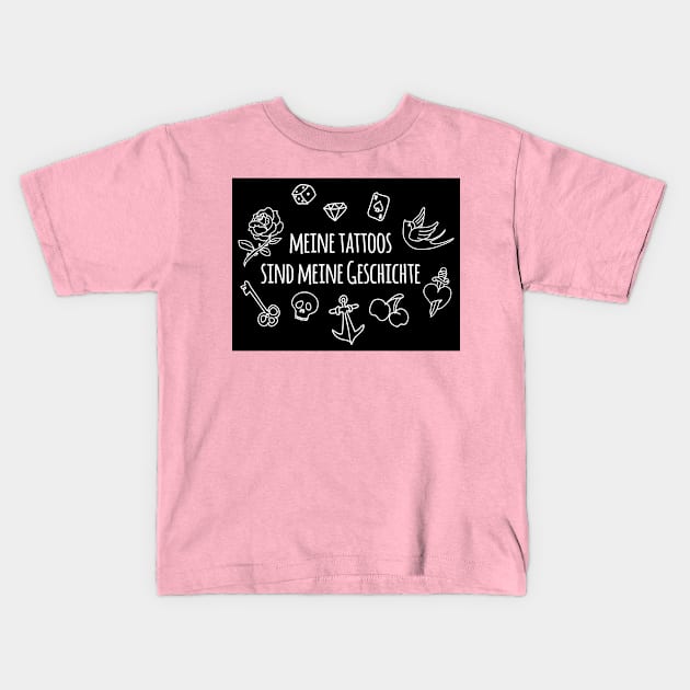 Meine tattoos sind meine geschichte (black) Kids T-Shirt by nektarinchen